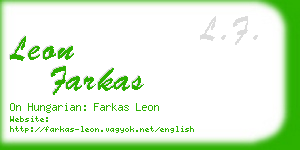 leon farkas business card